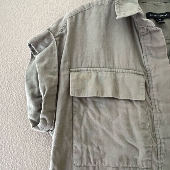 Banana Republic Green Utility Shirtdress - Picture 7 of 11